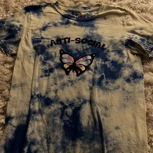 Anti social butterfly t shirt